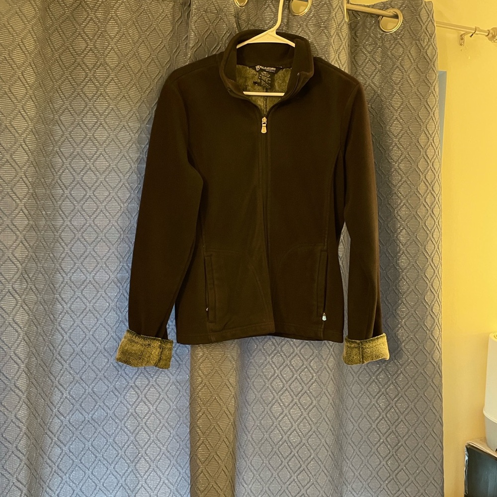 B.C. Clothing Fleece Black and Gray Jacket- Size LG